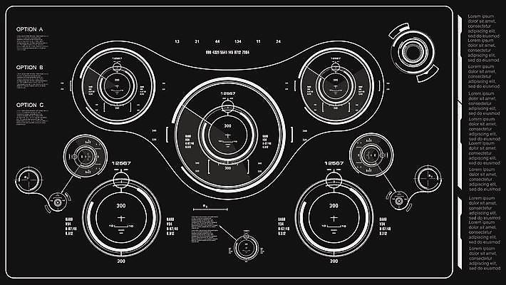 EPS 해외이미지 일러스트 사람없음 디지털 인포그래픽 사이버 UI 인터페이스 SF 해외일러스트 파일형식 벡터 이미지허브