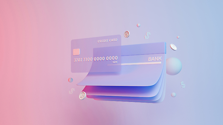 포토 JPG 해외이미지 분홍색 사람없음 파란색 쇼핑 3D 달러 동전 원형 신용카드 투명 통장 해외포토 도형 컬러 돈 금융 디지털합성 파일형식 이미지허브