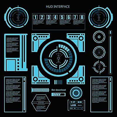 EPS 해외이미지 일러스트 사람없음 디지털 인포그래픽 사이버 UI 인터페이스 SF 해외일러스트 파일형식 벡터 이미지허브