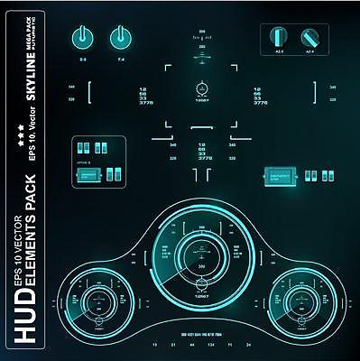 EPS 해외이미지 일러스트 사람없음 디지털 인포그래픽 사이버 UI 인터페이스 SF 해외일러스트 파일형식 벡터 이미지허브