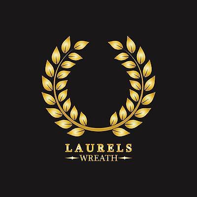 EPS 해외이미지 일러스트 사람없음 검은색 금색 우승 심볼 엘리먼트 월계관 월계수 해외일러스트 컬러 최고 파일형식 벡터 이미지허브