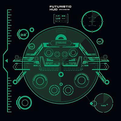 EPS 해외이미지 일러스트 사람없음 디지털 사이버 UI 인터페이스 SF 해외일러스트 파일형식 벡터 이미지허브