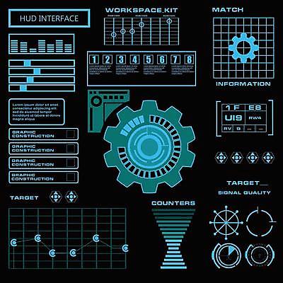 EPS 해외이미지 일러스트 사람없음 디지털 인포그래픽 사이버 UI 인터페이스 SF 해외일러스트 파일형식 벡터 이미지허브
