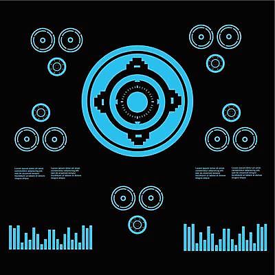 EPS 해외이미지 일러스트 사람없음 디지털 사이버 UI 인터페이스 SF 해외일러스트 파일형식 벡터 이미지허브