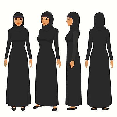 EPS 해외이미지 캐릭터 전통 드레스 옷 여자 종교 문화 일러스트 비즈니스 사람 성인 세트 목도리 이슬람교 만화 아라비아 사우디아라비아 아랍에미리트 고립 아랍어 해외일러스트 일러캐릭터 잡화 중동 파일형식 벡터 이미지허브