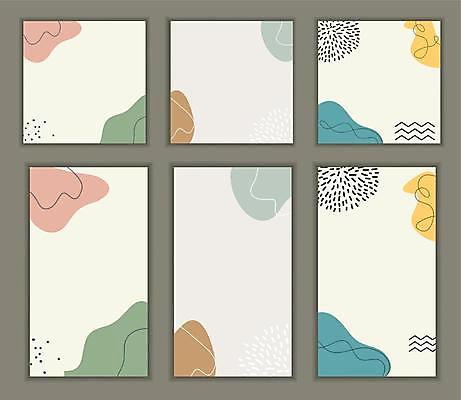 EPS 해외이미지 디자인 백그라운드 곡선 일러스트 추상 사람없음 세트 그림 웨이브 파스텔톤 미니멀 해외일러스트 선 컬러 무늬 파일형식 벡터 이미지허브