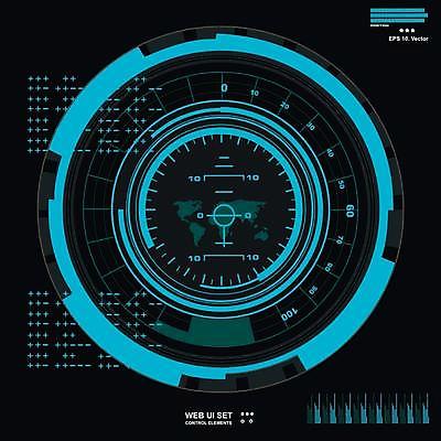 EPS 해외이미지 일러스트 사람없음 디지털 사이버 UI 인터페이스 SF 해외일러스트 파일형식 벡터 이미지허브