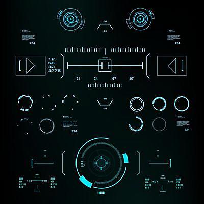 EPS 해외이미지 일러스트 사람없음 디지털 인포그래픽 사이버 UI 인터페이스 SF 해외일러스트 파일형식 벡터 이미지허브