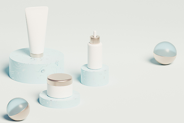 JPG 해외이미지 실내 사람없음 3D 화장품 원형 피부관리 흰배경 스킨케어 단상 앰플 입체도형 튜브용기 목업 브랜딩 해외포토 포토 도형 백그라운드 내부 뷰티 흰색 용기_그릇 입체 디지털합성 파일형식 이미지허브