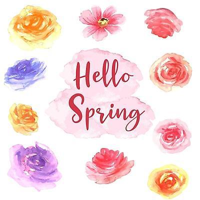 EPS 해외이미지 일러스트 봄꽃 사람없음 장미 봄 레터링 해외일러스트 계절 꽃 파일형식 벡터 이미지허브