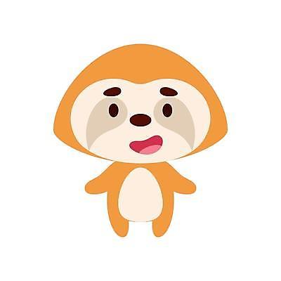 EPS 해외이미지 동물캐릭터 일러스트 사람없음 귀여움 주황색 만화 나무늘보 해외일러스트 일러캐릭터 동물 캐릭터 컬러 컨셉 파일형식 벡터 이미지허브