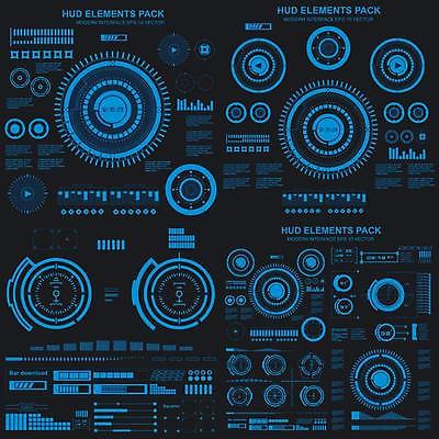 EPS 해외이미지 일러스트 사람없음 디지털 인포그래픽 사이버 UI 인터페이스 SF 해외일러스트 파일형식 벡터 이미지허브