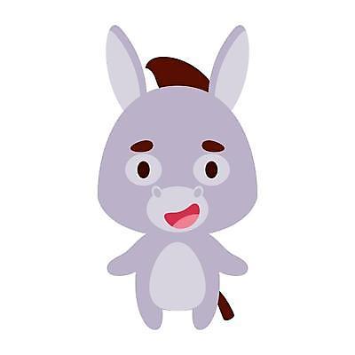 EPS 해외이미지 일러스트 사람없음 귀여움 회색 만화 말캐릭터 당나귀 해외일러스트 컬러 동물캐릭터 컨셉 말_동물 파일형식 벡터 이미지허브