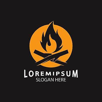 EPS 해외이미지 일러스트 사람없음 뜨거움 원형 장작 모닥불 심볼 엘리먼트 해외일러스트 도형 불 파일형식 벡터 이미지허브