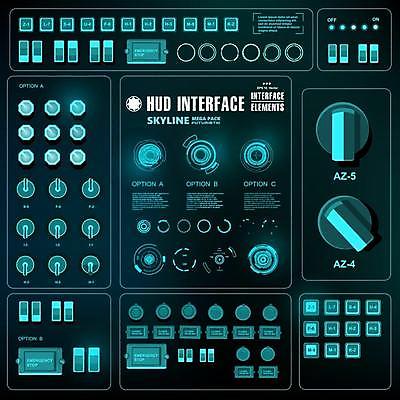 EPS 해외이미지 일러스트 사람없음 디지털 인포그래픽 사이버 UI 인터페이스 SF 해외일러스트 파일형식 벡터 이미지허브
