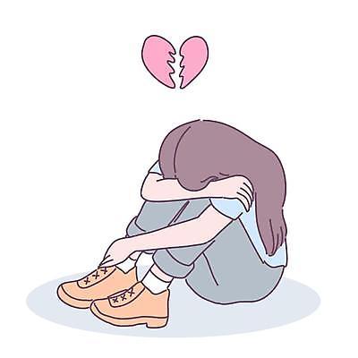 EPS 해외이미지 전신 여자 일러스트 한명 앉기 성인 슬픔 하트 균열 이별 웅크림 실연 성인여자한명만 해외일러스트 모양 1 감정 컨셉 모션 사람 여자한명만 성인여자만 파일형식 벡터 이미지허브