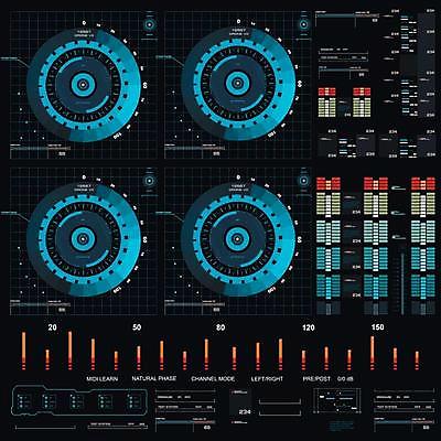 EPS 해외이미지 일러스트 사람없음 디지털 인포그래픽 사이버 UI 인터페이스 SF 해외일러스트 파일형식 벡터 이미지허브