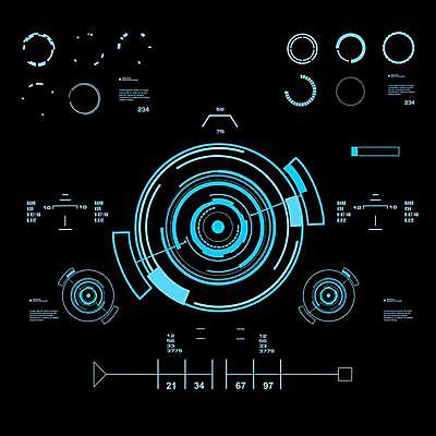 EPS 해외이미지 일러스트 사람없음 디지털 인포그래픽 사이버 UI 인터페이스 SF 해외일러스트 파일형식 벡터 이미지허브