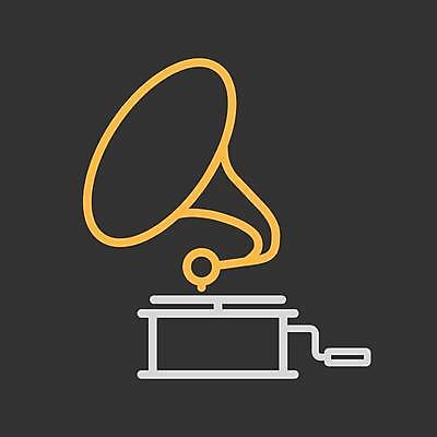 EPS 해외이미지 음악 일러스트 사람없음 소리 레코드 재생 아날로그 축음기 턴테이블 해외일러스트 음향기기 문화예술 골동품 음반 파일형식 벡터 이미지허브