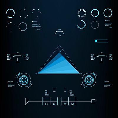 EPS 해외이미지 일러스트 사람없음 디지털 인포그래픽 사이버 UI 인터페이스 SF 해외일러스트 파일형식 벡터 이미지허브