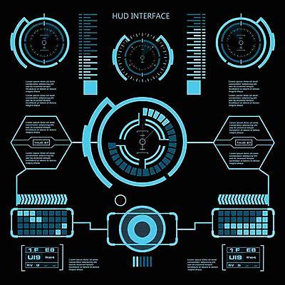 EPS 해외이미지 일러스트 사람없음 디지털 인포그래픽 사이버 UI 인터페이스 SF 해외일러스트 파일형식 벡터 이미지허브