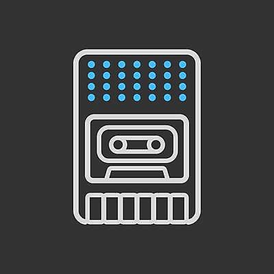 EPS 해외이미지 음악 일러스트 사람없음 카세트테이프 휴대용 아날로그 카세트라디오 카세트플레이어 플레이어 해외일러스트 문화예술 오브젝트 라디오 파일형식 벡터 이미지허브