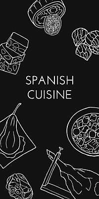 EPS 해외이미지 전통 접시 디자인 배너 포스터 음식 일러스트 요리 식당 검은색 카페 흰색 사발 아침식사 수프 낙서 만화 스케치 메뉴 손그림 레시피 바질 점심식사 뷔페 스페인어 전국 타파스 해외일러스트 식기 컬러 미술 상점 식사 사기그릇 애피타이저 파일형식 벡터 이미지허브