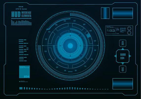 EPS 해외이미지 일러스트 사람없음 디지털 사이버 UI 인터페이스 SF 해외일러스트 파일형식 벡터 이미지허브