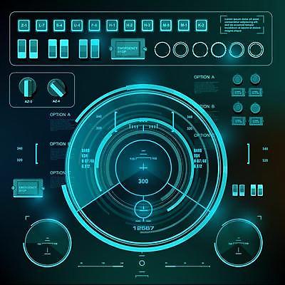 EPS 해외이미지 일러스트 사람없음 디지털 인포그래픽 사이버 UI 인터페이스 SF 해외일러스트 파일형식 벡터 이미지허브