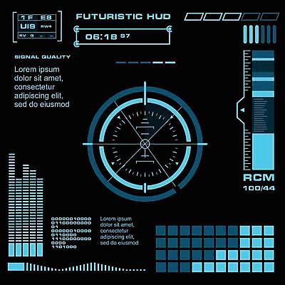 EPS 해외이미지 일러스트 사람없음 디지털 인포그래픽 사이버 UI 인터페이스 SF 해외일러스트 파일형식 벡터 이미지허브