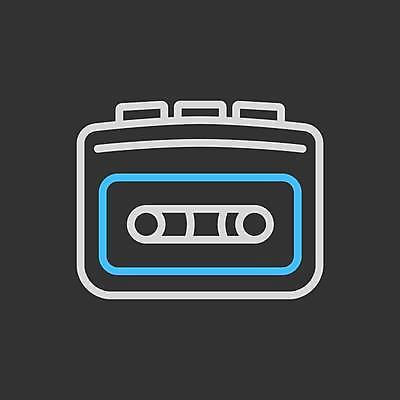 EPS 해외이미지 음악 일러스트 사람없음 휴대용 아날로그 카세트플레이어 플레이어 해외일러스트 문화예술 오브젝트 파일형식 벡터 이미지허브