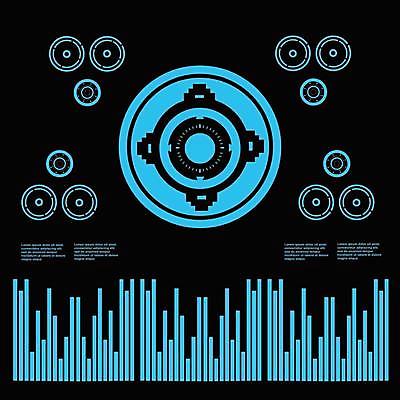 EPS 해외이미지 일러스트 사람없음 디지털 인포그래픽 사이버 UI 인터페이스 SF 해외일러스트 파일형식 벡터 이미지허브