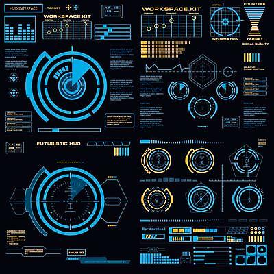 EPS 해외이미지 일러스트 사람없음 디지털 인포그래픽 사이버 UI 인터페이스 SF 해외일러스트 파일형식 벡터 이미지허브