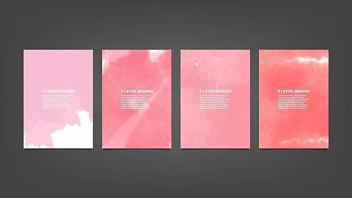 EPS 해외이미지 디자인 배너 분홍색 백그라운드 일러스트 추상 사람없음 세로 세트 해외일러스트 컬러 무늬 파일형식 벡터 이미지허브