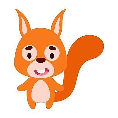 EPS 해외이미지 동물캐릭터 일러스트 사람없음 귀여움 주황색 만화 청설모 해외일러스트 일러캐릭터 동물 캐릭터 컬러 컨셉 파일형식 벡터 이미지허브