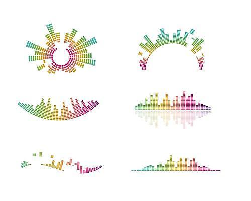 EPS 해외이미지 음악 일러스트 사람없음 컬러풀 소리 볼륨 그라데이션 스테레오 이퀄라이저 사운드웨이브 해외일러스트 컬러 문화예술 파일형식 벡터 이미지허브
