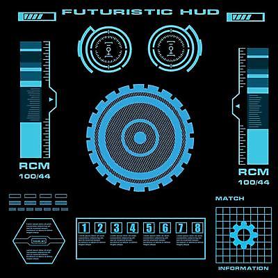 EPS 해외이미지 일러스트 사람없음 디지털 인포그래픽 사이버 UI 인터페이스 SF 해외일러스트 파일형식 벡터 이미지허브