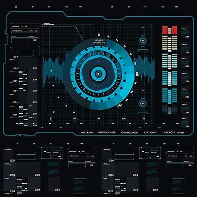EPS 해외이미지 일러스트 사람없음 디지털 인포그래픽 사이버 UI 인터페이스 SF 해외일러스트 파일형식 벡터 이미지허브