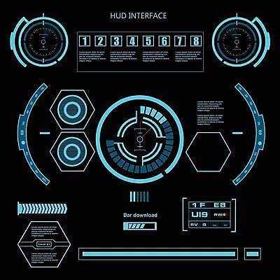 EPS 해외이미지 일러스트 사람없음 디지털 인포그래픽 사이버 UI 인터페이스 SF 해외일러스트 파일형식 벡터 이미지허브