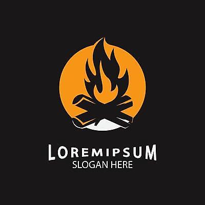 EPS 해외이미지 일러스트 사람없음 뜨거움 원형 장작 모닥불 심볼 엘리먼트 해외일러스트 도형 불 파일형식 벡터 이미지허브