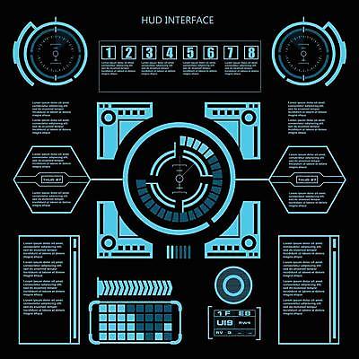 EPS 해외이미지 일러스트 사람없음 디지털 인포그래픽 사이버 UI 인터페이스 SF 해외일러스트 파일형식 벡터 이미지허브