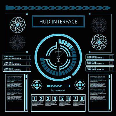 EPS 해외이미지 일러스트 사람없음 디지털 인포그래픽 사이버 UI 인터페이스 SF 해외일러스트 파일형식 벡터 이미지허브