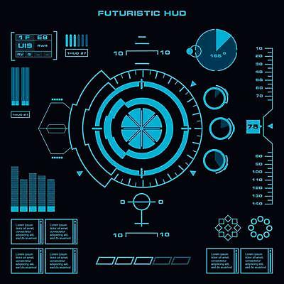 EPS 해외이미지 일러스트 사람없음 디지털 인포그래픽 사이버 UI 인터페이스 SF 해외일러스트 파일형식 벡터 이미지허브