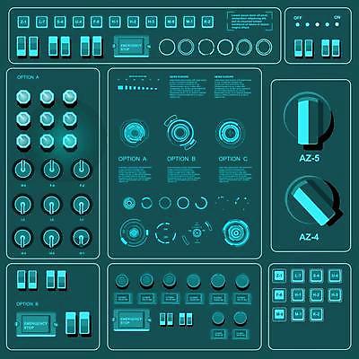 EPS 해외이미지 일러스트 사람없음 디지털 인포그래픽 사이버 UI 인터페이스 SF 해외일러스트 파일형식 벡터 이미지허브