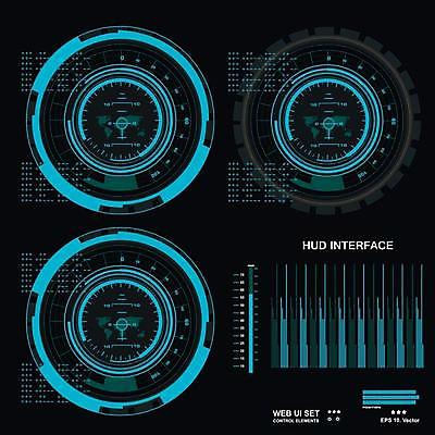 EPS 해외이미지 일러스트 사람없음 디지털 사이버 UI 인터페이스 SF 해외일러스트 파일형식 벡터 이미지허브