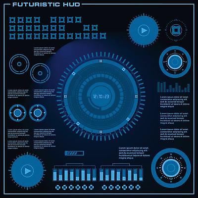EPS 해외이미지 일러스트 사람없음 디지털 인포그래픽 사이버 UI 인터페이스 SF 해외일러스트 파일형식 벡터 이미지허브