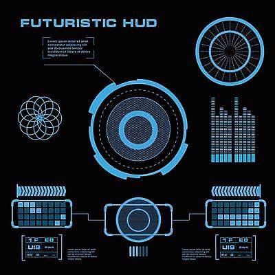 EPS 해외이미지 일러스트 사람없음 디지털 인포그래픽 사이버 UI 인터페이스 SF 해외일러스트 파일형식 벡터 이미지허브