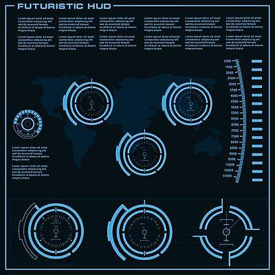 EPS 해외이미지 디자인 백그라운드 컨셉 세계지도 일러스트 추상 미래 사람없음 그래픽 디지털 스크린 정보 원형 사이버 레이아웃 시스템 계기판 인터페이스 가상 인터랙티브 해외일러스트 도형 지도 무늬 세계 파일형식 벡터 이미지허브