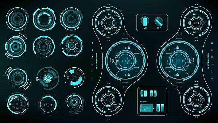 EPS 해외이미지 일러스트 사람없음 디지털 사이버 UI 인터페이스 SF 해외일러스트 파일형식 벡터 이미지허브