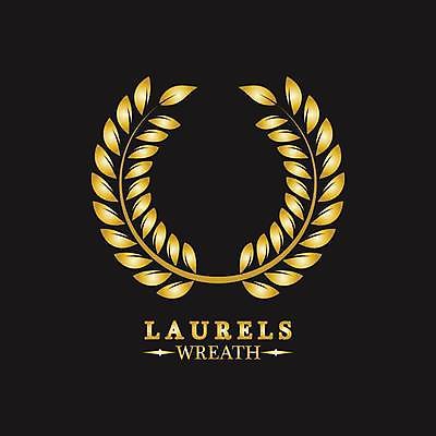 EPS 해외이미지 일러스트 사람없음 검은색 금색 우승 심볼 엘리먼트 월계관 월계수 해외일러스트 컬러 최고 파일형식 벡터 이미지허브